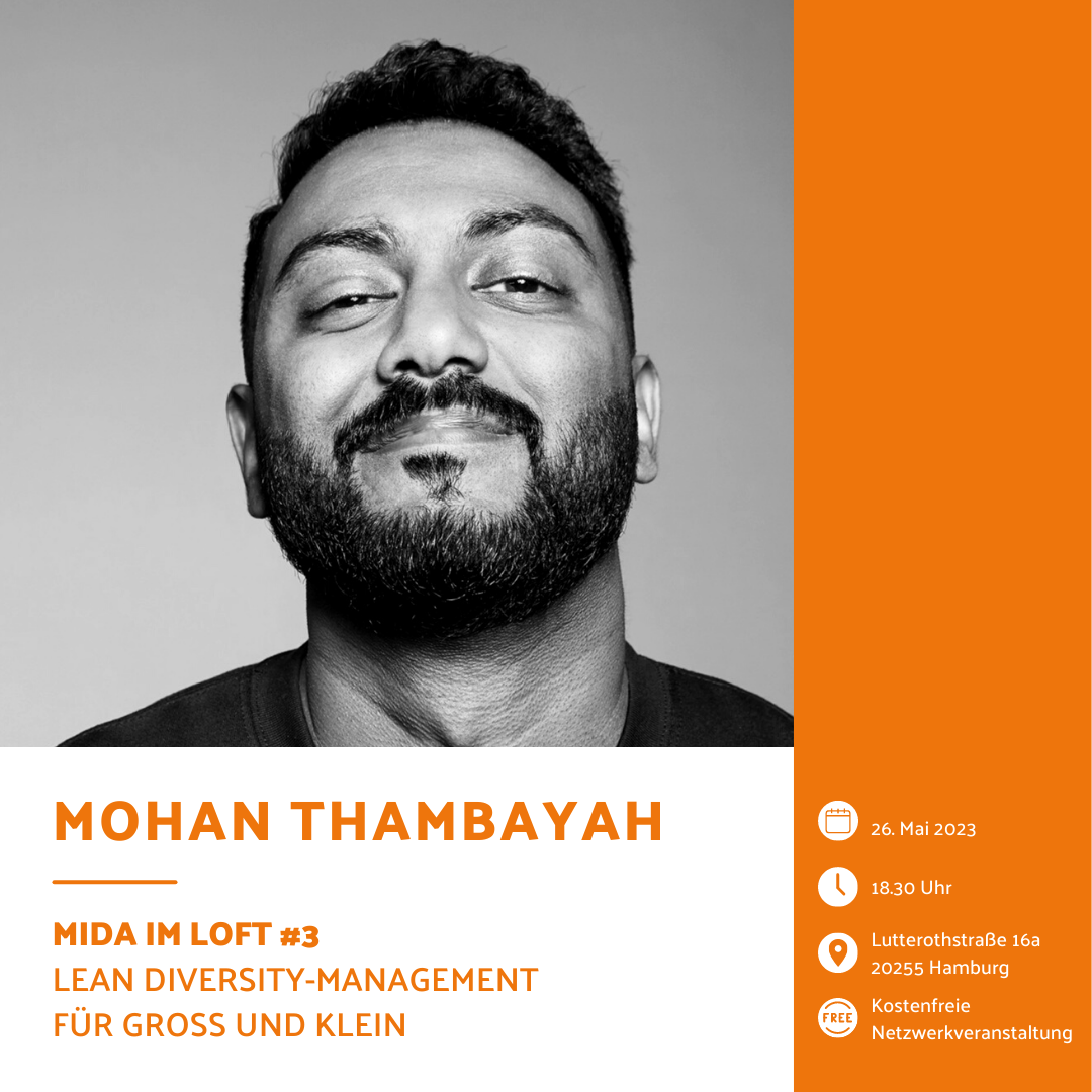 Unser MIDA im Loft-Netzwerkabend zum Diversity Tag 2023 mit Mohan Thambayah